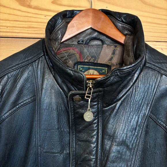 Members Only Leather Bomber Jacket - Picture 3 of 6